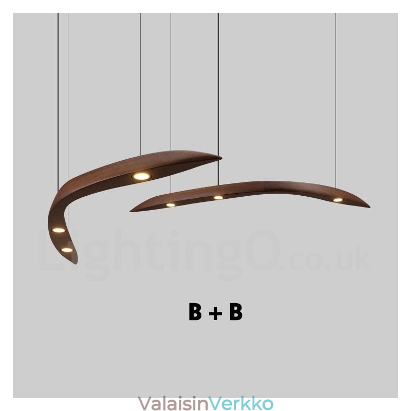 Moderni Contemporary Wood 3 Light riippuvalaisin