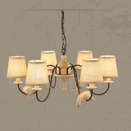 6 Light Rustic Lodge Vintage riippuvalaisin