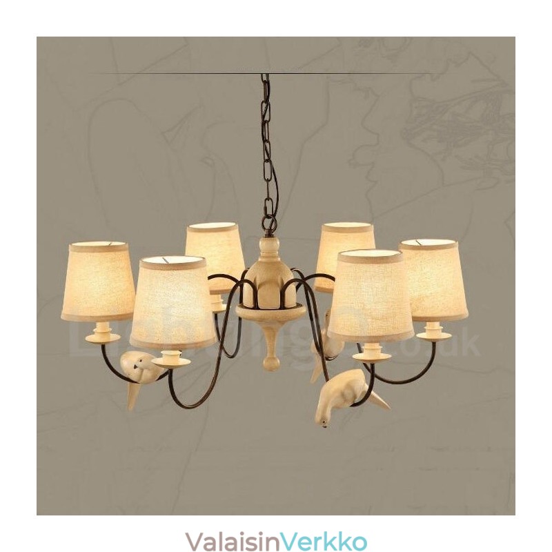 6 Light Rustic Lodge Vintage riippuvalaisin
