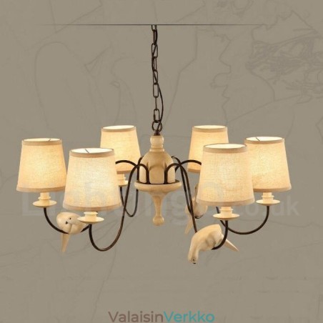 6 Light Rustic Lodge Vintage riippuvalaisin 6 Light Rustic Lodge Vintage riippuvalaisin