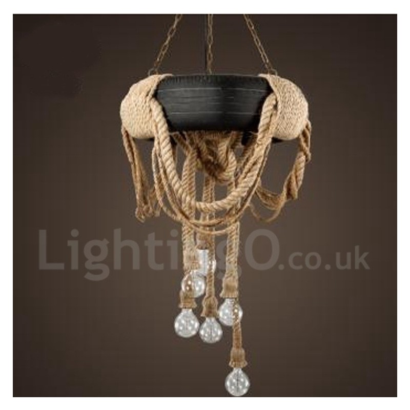 Country Vintage 6 Light riippuvalaisin