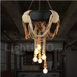 Country Vintage 6 Light riippuvalaisin