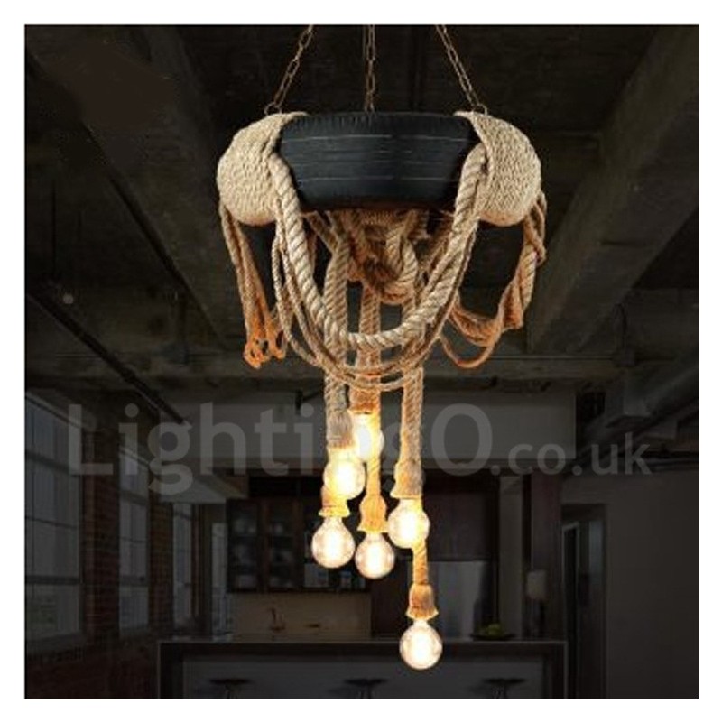 Country Vintage 6 Light riippuvalaisin