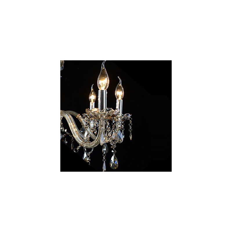 8 Lights Luxury Crystal Kattokruunu Cognac Color K9 Crystal Kattokruunu