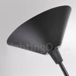 Musta metallihattu Shape 1 Light Retro Vintage riippuvalaisin