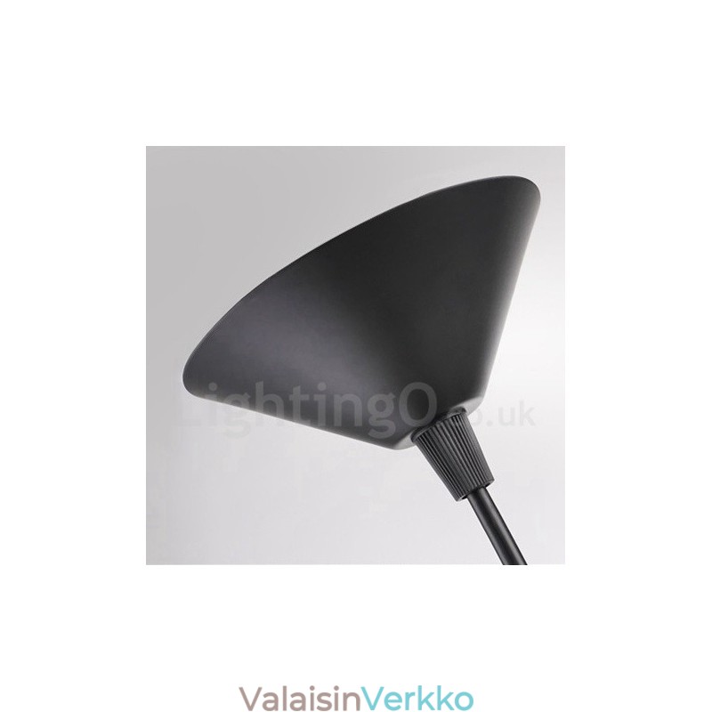 Musta metallihattu Shape 1 Light Retro Vintage riippuvalaisin
