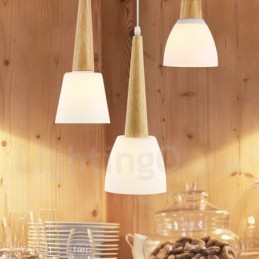 Rustic Lodge puinen riippuvalaisin lasivarjostimella