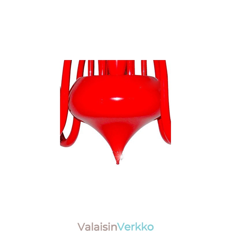 Moderni kattokruunu valo 18 valoa G4 punainen maalaus
