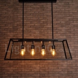 Rustic Lodge Vintage metalliriippuvalaisin lasivarjostimella