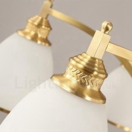 8 Light Rustic Lodge Integroitu metallinen kupari kattokruunu