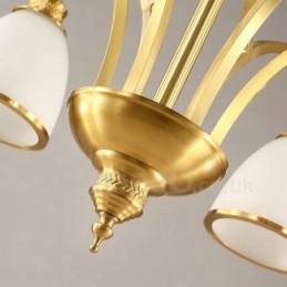 10 Light Rustic Lodge Integroitu metallinen kupari kattokruunu