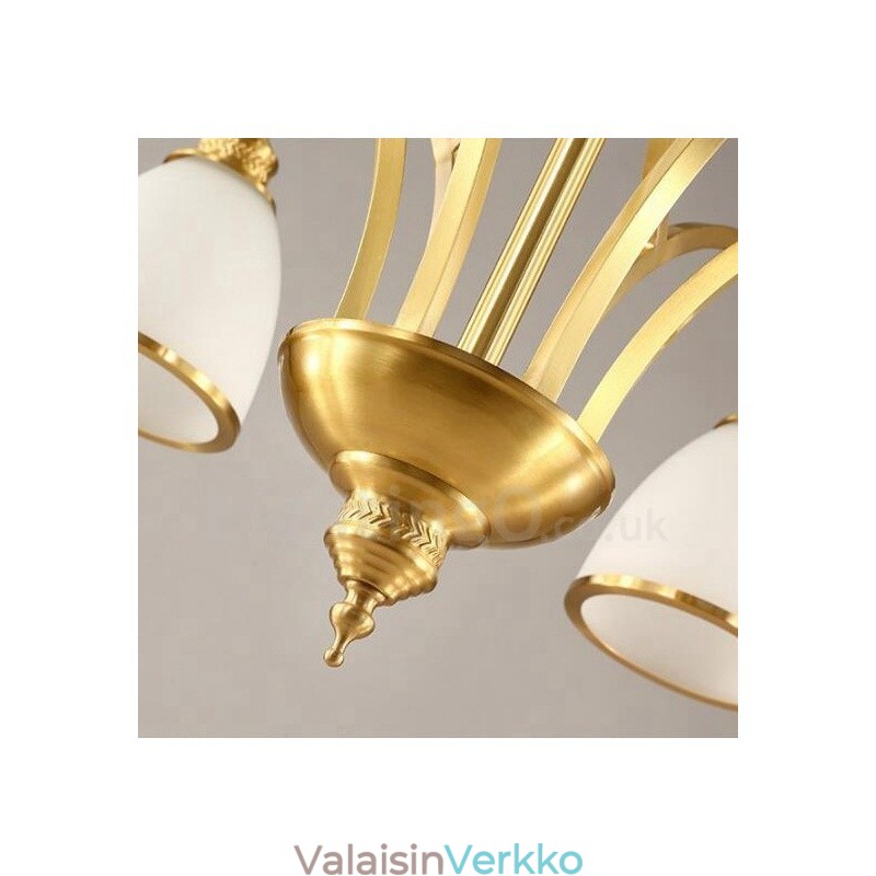 10 Light Rustic Lodge Integroitu metallinen kupari kattokruunu