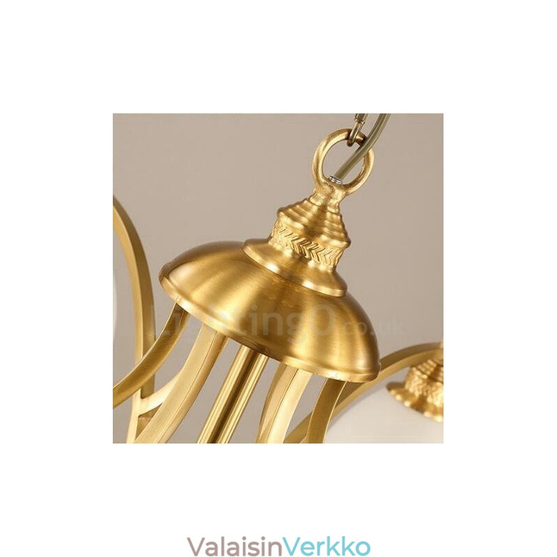 10 Light Rustic Lodge Integroitu metallinen kupari kattokruunu