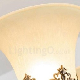 8 Light Rustic Lodge integroitu metallinen kattokruunu