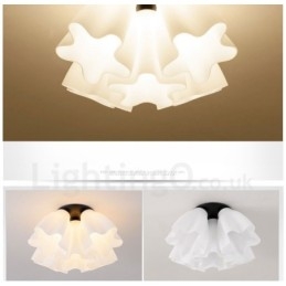 5 vaalea rustiikkinen Lodge-integroitu kattokruunu