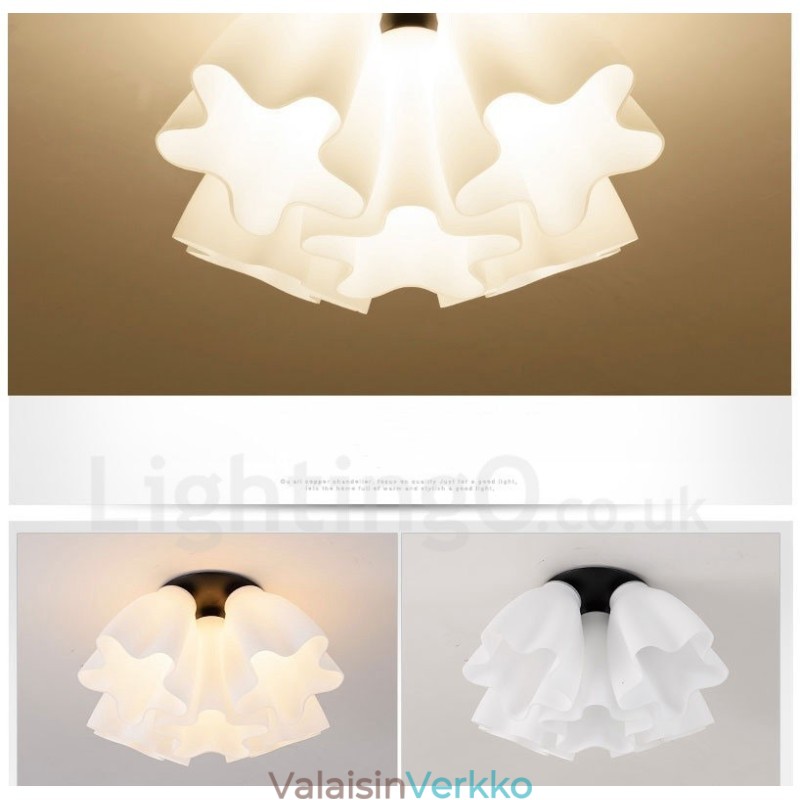 5 vaalea rustiikkinen Lodge-integroitu kattokruunu