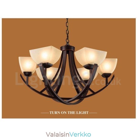 6 Light Rustic Lodge integroitu metallinen kattokruunu 6 Light Rustic Lodge integroitu metallinen kattokruunu