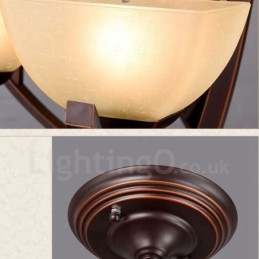 8 Light Rustic Lodge integroitu metallinen kattokruunu
