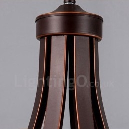 8 Light Rustic Lodge integroitu metallinen kattokruunu