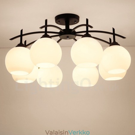 8 Kevyt perinteinen klassinen integroitu kattokruunu