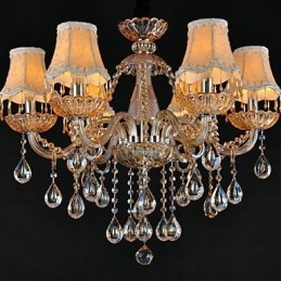 Kattokruunu Crystal Traditional Classic Glass 6 Light