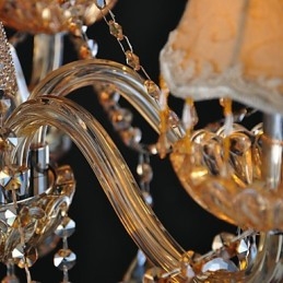 Kattokruunu Crystal Traditional Classic Glass 6 Light