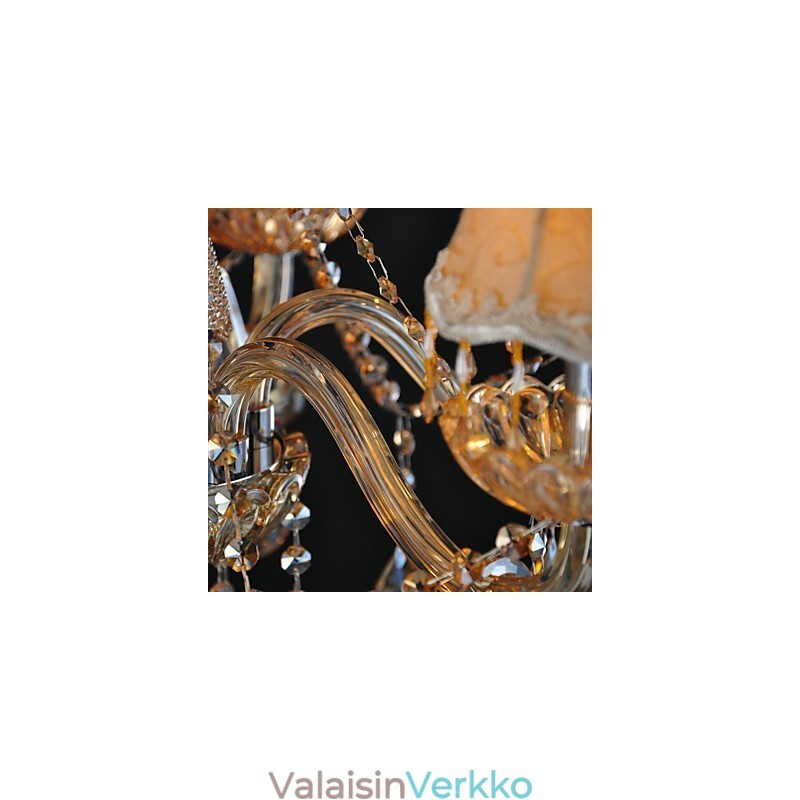 Kattokruunu Crystal Traditional Classic Glass 6 Light