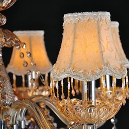 Kattokruunu Crystal Traditional Classic Glass 6 Light