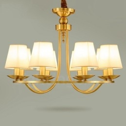 Messinki 8 Light Rustic Lodge Integroitu metallinen kupari kattokruunu