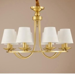 Messinki 8 Light Rustic Lodge Integroitu metallinen kupari kattokruunu