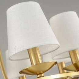 Messinki 8 Light Rustic Lodge Integroitu metallinen kupari kattokruunu