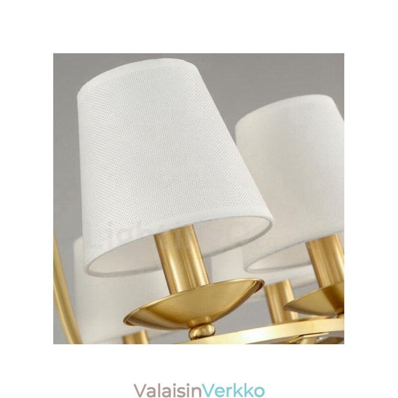 Messinki 8 Light Rustic Lodge Integroitu metallinen kupari kattokruunu