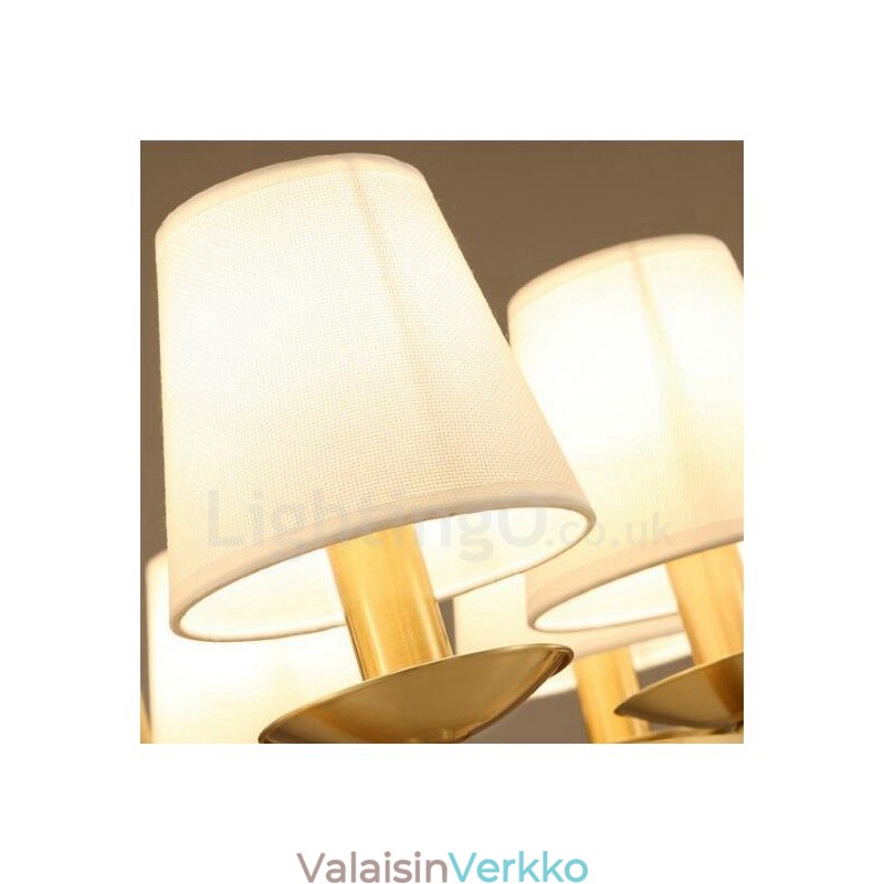 Messinki 8 Light Rustic Lodge Integroitu metallinen kupari kattokruunu