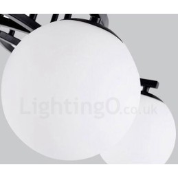 3 kevyttä rustiikkia lodgea integroitu kattokruunu lasivarjostimella