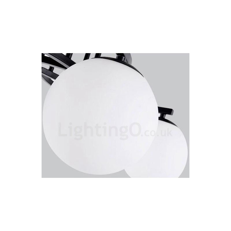 3 kevyttä rustiikkia lodgea integroitu kattokruunu lasivarjostimella