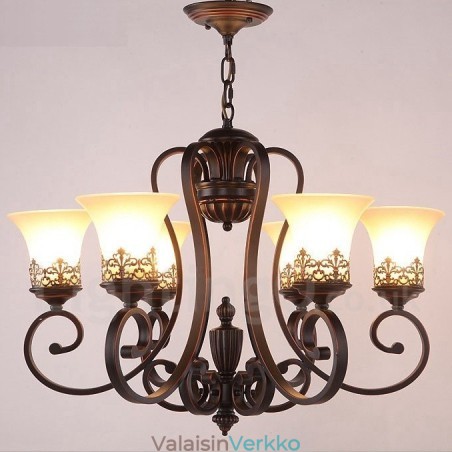 6 Light Rustic Lodge integroitu metallinen kattokruunu 6 Light Rustic Lodge integroitu metallinen kattokruunu