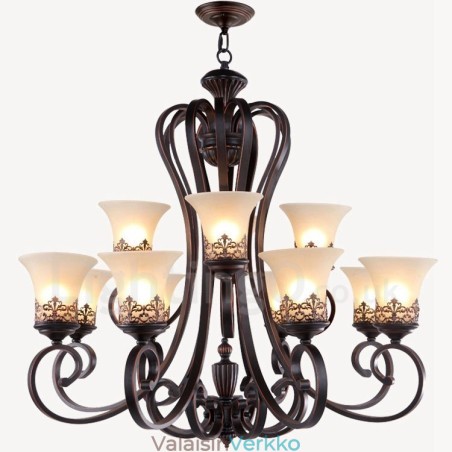 12 Light Rustic Lodge integroitu metallinen kattokruunu 12 Light Rustic Lodge integroitu metallinen kattokruunu