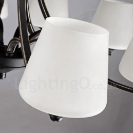 6 Light Rustic Lodge integroitu metallinen kattokruunu