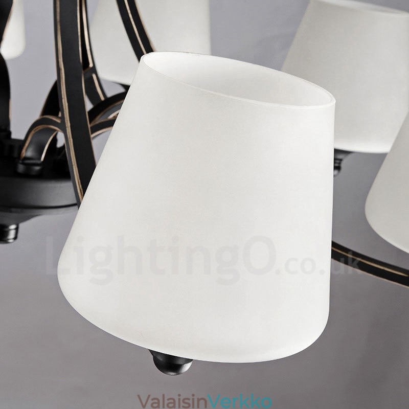 8 Light Rustic Lodge integroitu metallinen kattokruunu