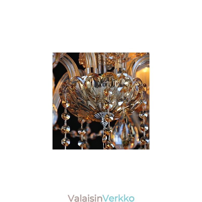 Kattokruunu Crystal Traditional Classic Glass 6 Light