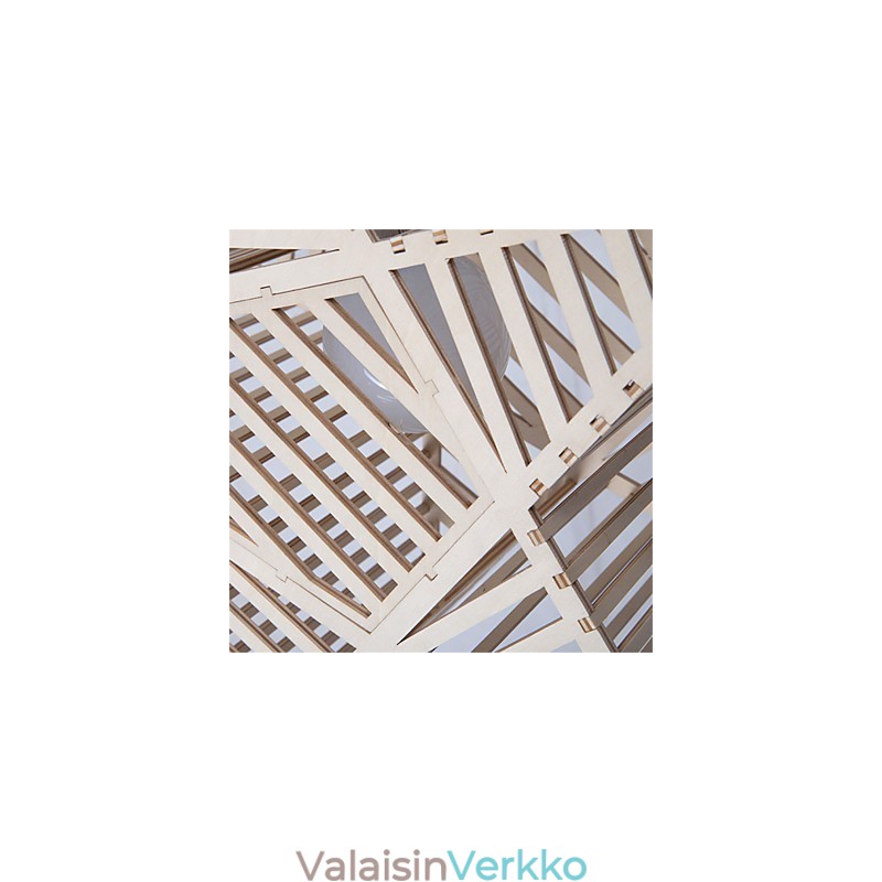 Vintage viisisakarainen puinen kattokruunu