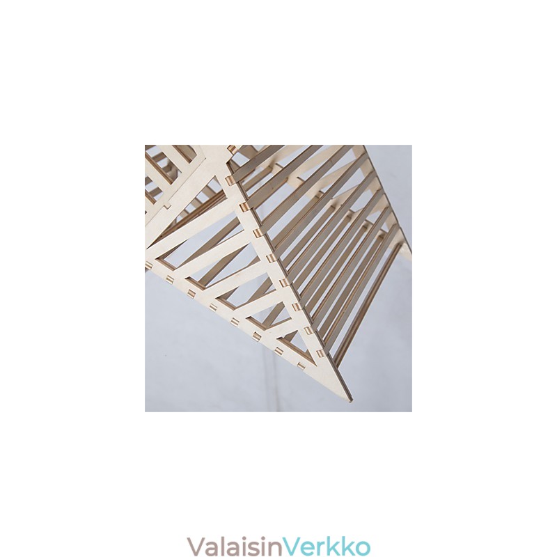 Vintage viisisakarainen puinen kattokruunu