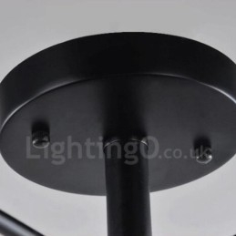 7 Kevyt välimerellinen integroitu kattokruunu lasivarjostimella