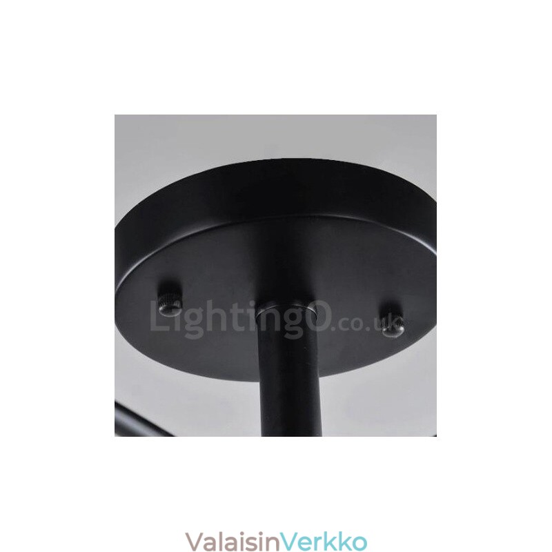 7 Kevyt välimerellinen integroitu kattokruunu lasivarjostimella