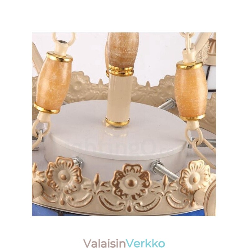 9 Kevyt välimerellinen integroitu metallikattokruunu lasivarjostimella