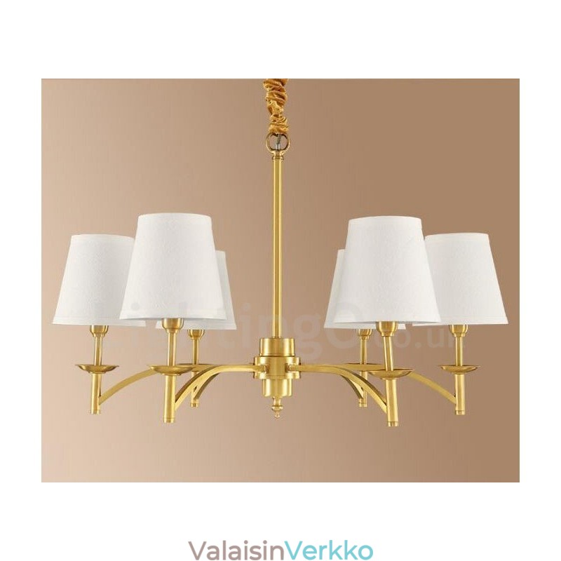 6 kevyttä rustiikkia Lodge-integroitua metallikattokruunua