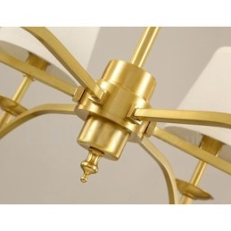 6 kevyttä rustiikkia Lodge-integroitua metallikattokruunua