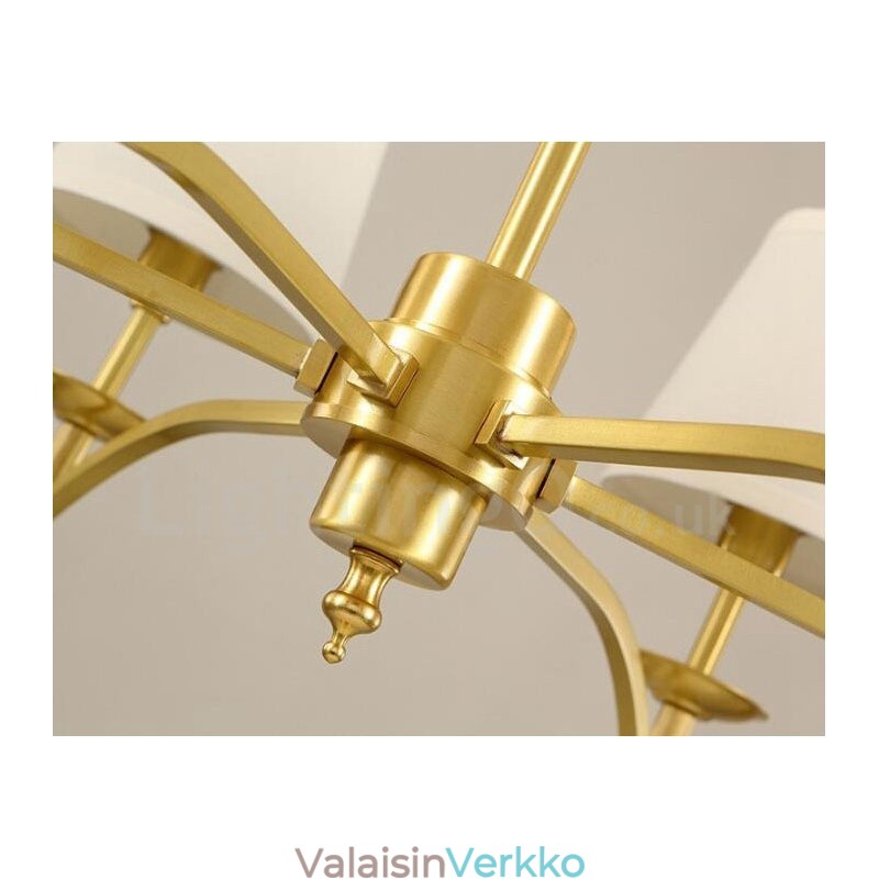 6 kevyttä rustiikkia Lodge-integroitua metallikattokruunua