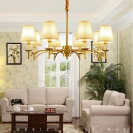 8 Light Rustic Lodge integroitu metallikattokruunu