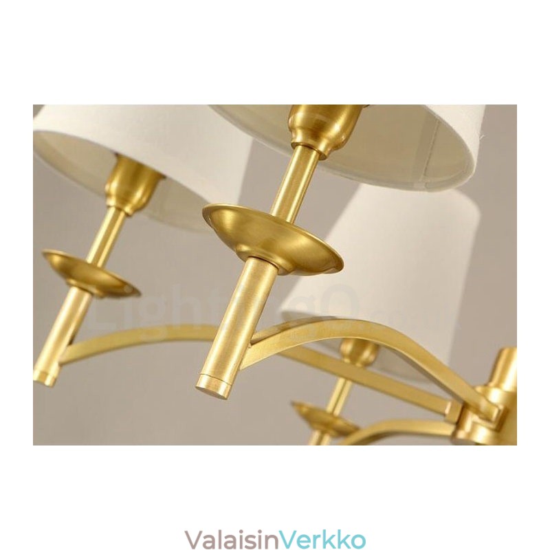 8 Light Rustic Lodge integroitu metallikattokruunu